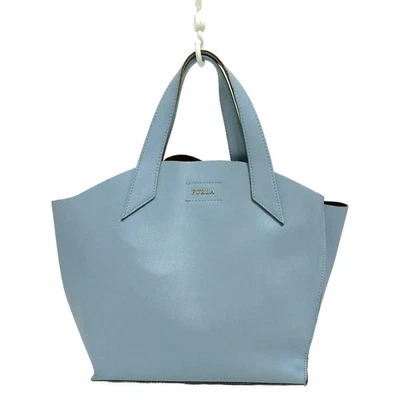 Auténtico bolso de mano FURLA - de cuero gris azul Foto 1 de 4