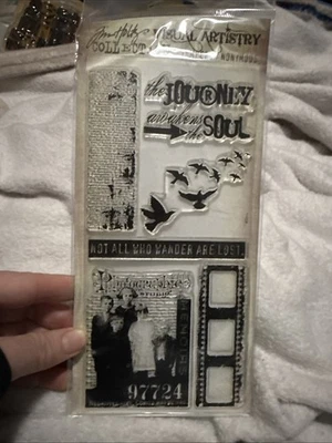Estampillas transparentes perdidas y encontradas de Tim Holtz más posibilidades de vida anuncio privado Foto 1 de 3