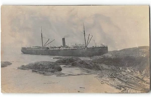 Seltenes antikes RPPC Dampfschiff "Northwestern" Seward, Alaska Schiffswrack Foto 1908 - Bild 1 von 2