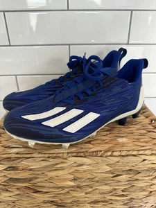 New Adidas Adizero  Blue White Football Cleats GZ6917 Men's Size 9 - Picture 1 of 6