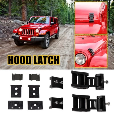 Kit de cierre de capó de metal impermeable para Jeep Wrangler JK 2007-2018 Foto 1 de 4