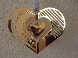 Georg Jensen 2019 Herz Ornament, 18 K vergoldet, Hängeband - Bild 1 von 4
