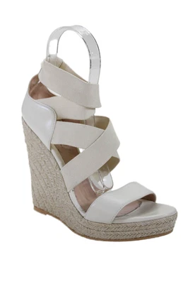 Jean Michel Cazabat женщин с открытым носком крест ремень на танкетке каблуки белый размер EUR - Изображение 1 из 4