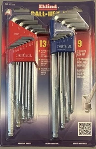 Eklind 17322 22-Piece Hex Key Set, Combination Ball-Hex-L Brand New - Picture 1 of 3