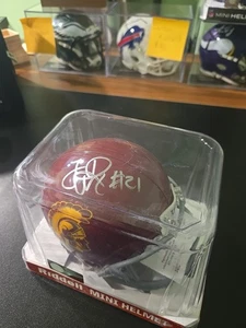 USC Trojans National Champion Lendale White Mini Helmet Autograph - Picture 1 of 2