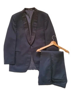 Vintage Grendale Dinner Anzug Smoking Herren Jkt 44 Trs 36 Schal Handmade UK 60er  - Bild 1 von 18