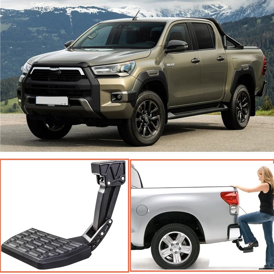 Rear Bed Step Retractable Truck Tailgate Step Fits For Toyota Hilux 2016-2025 - Image 1 of 4
