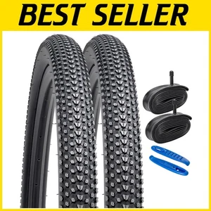26 x 2.125 Clincher Mountain Bike Tires with Tubes - Durable Folding Design - Bild 1 von 10