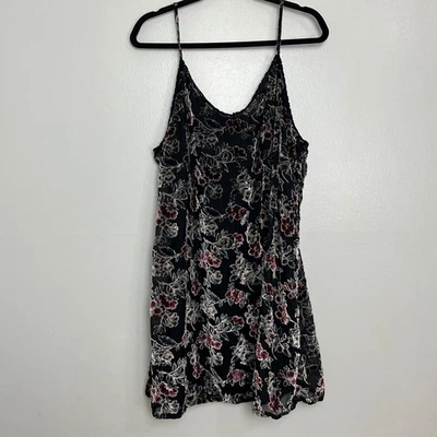 Vestido American Eagle Terciopelo Oscuro Floral Burnout Cami Y2K Caprichoso Talla XXL Foto 1 de 4