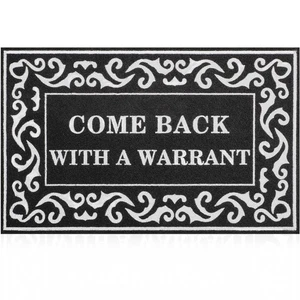 Lzuso Door Mats Welcome Mat Come Back with A Warrant Doormats Outdoor Indoor ... - Picture 1 of 7