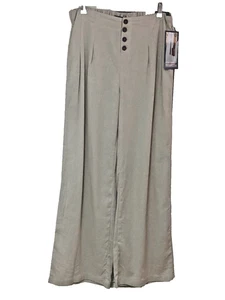 Neu mit Etikett Soundstyle Boho-Damenhose 12 hoch Leinenmischung weites Bein Taschen 33 x 33 - Bild 1 von 9