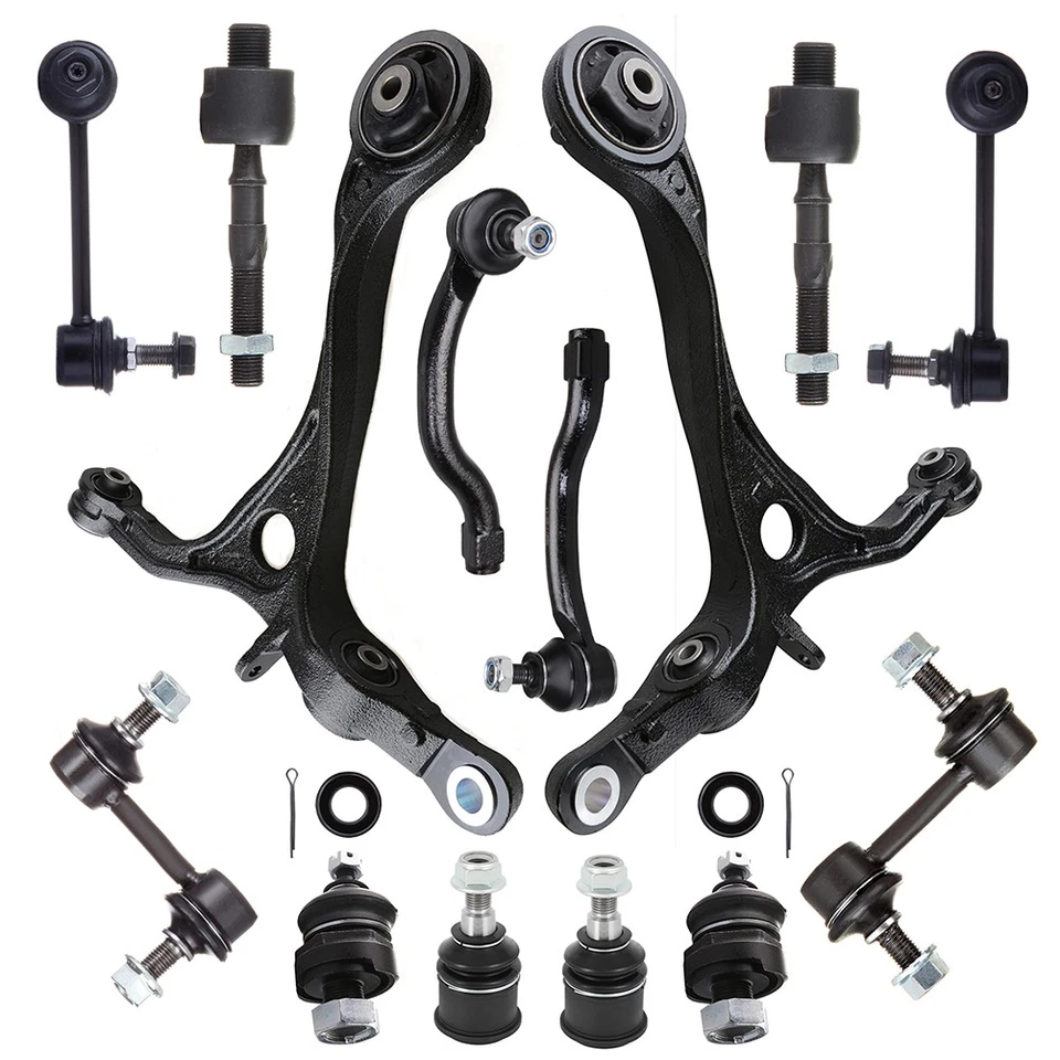 14pcs For 2004-2006 Acura TL Front Lower Control Arms Sway Bars Tie Rod Ends Kit Foto 1 de 4