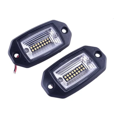 2pc 4'' Flush Mount LED Work Light Spot Flood Reverse Fog Lamp For Jeep Offroad - Image 1 of 4