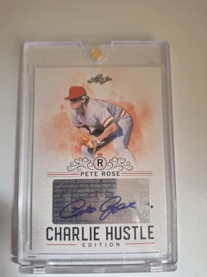 Leaf Pete Rose Charlie Hustle Edition 2020 Pete Rose automático Cincinnati Reds #AU-06 Foto 1 de 2