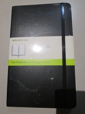 MOLESKINE CLASSIC Notebooks set 2, 192 plain page Black 13X21cm soft, sealed BN - image 1 of 4
