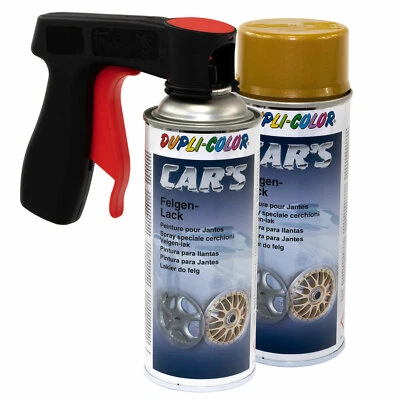 Felgenlack Lack Spray Car's Dupli Color 385902 Gold 2x 400 ml mit Pistolengriff - Bild 1 von 4