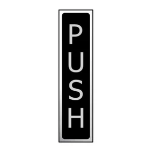 Schubschild 200 mm x 50 mm selbstklebend PVC silber/schwarz - Bild 1 von 2