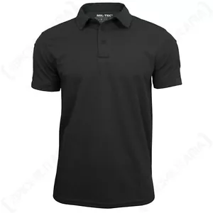 Negro Quickdry Polo - Todas las tallas - CALIDAD - Secado R?pido - Active Top - Imagen 1 de 4