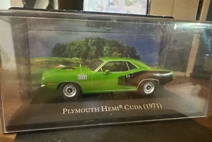 1971 Plymouth Hemi Cuda in Classic Green Diecast Car 1/43 American Cars MIP USA - Bild 1 von 5