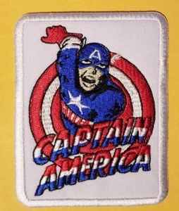 Captain America Embroidered Biker Patch Worldwide shipping approx 2.75x3.5" - Picture 1 of 2