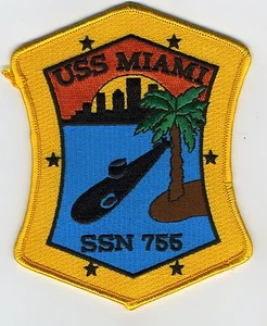 USS Miami SSN 755 - Stemma - Patch sottomarino - Patch BC gatto n. C5538 - Foto 1 di 1