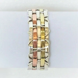 Vintage CII Armband Sterling Silber 925 Kupfer Messing Made In Mexico signiert - Bild 1 von 11