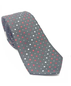 $150 Alfani Mens Polka Dot White Black Red Tie Skinny Classic Necktie 58x2.25 - Picture 1 of 5