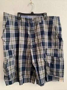 Pantalones cortos para hombre St. John’s Bay talla 40 azul marino/oliva a cuadros venta al por menor: $34 (MW-589 X2) NUEVOS CON ETIQUETAS - Imagen 1 de 6