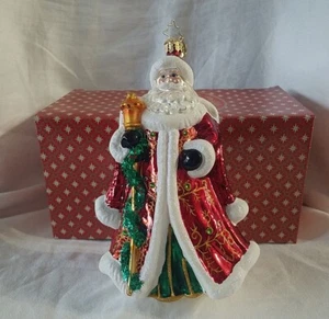 Christopher Radko - REGENCY NICHOLAS Rare 7" Gem Santa Ornament W/Box - Afbeelding 1 van 15