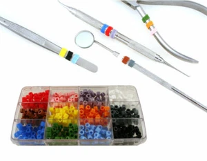 240pcs Silicone Bands Kit of 12 Assorted Colors For Instruments identification - Picture 1 of 3