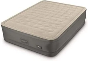 Intex Premaire Air Mattress with USB Port 60 x 80 x 18 inches, Beige/Gray, Queen - Picture 1 of 7