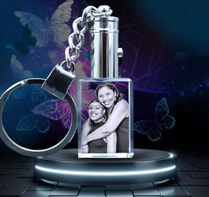 LED Light Up Keyring –Custom Laser Etched Keychain for Corporate Logo or Promotn - Picture 1 of 7