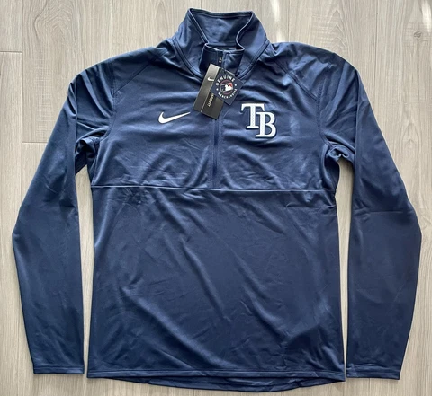 Men's Tampa Bay Rays Nike Dry Element Half-Zip Pullover Medium NWT Cover