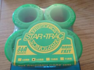 RARE Discontinued 65mm STAR-TRAC KRYPTONICS Skateboard Wheels - Green