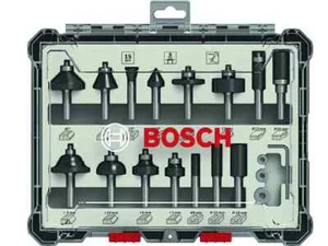 Genuine Bosch 15 Pcs Router Bit Set 2607017472 + Free Shipping - Picture 1 of 5