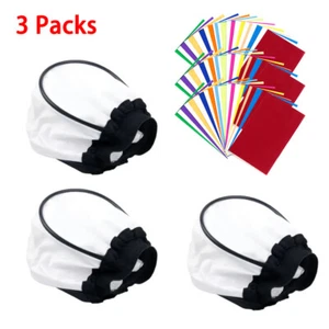 US 3 Packs Universal Mini Soft Color Filter Flash Bounce Diffuser for Speedlite - Picture 1 of 15