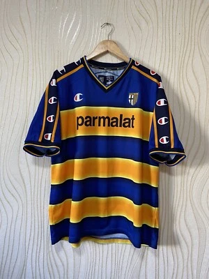 PARMA 2002 2003 HOME FOOTBALL SHIRT SOCCER JERSEY CHAMPION #6 VINTAGE RARE - Image 1 of 4