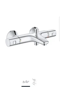 Grohe Precision Start 34598 Thermostatbatterie für Wanne, 1 Stück, chrom, 09716 - Bild 1 von 2