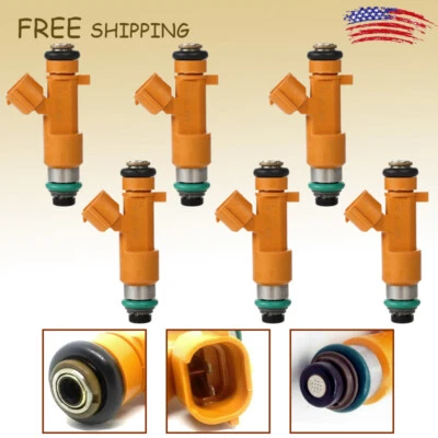 Топливные форсунки 6 шт для 2008-2017 Nissan и Infiniti G37 3,7 л 16600-EY00A ✅ - Изображение 1 из 4