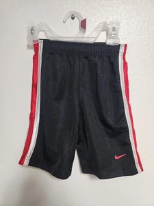 Boys Youth NIKE Black Red White Breathable Shorts Size 6 M - Picture 1 of 4