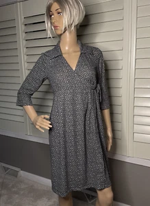 Motherhood SMALL Maternity Wrap Dress 3/4 Sleeve V-Neck Collared - Picture 1 of 6
