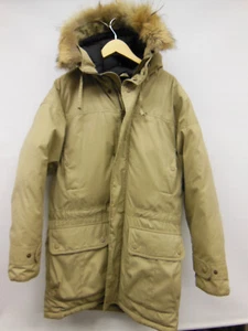 Vtg Eddie Bauer Coyote Fur Trim Goose Down Parka Heavy Duty WINTER JACKET- Large - Picture 1 of 9