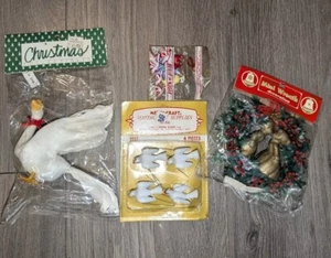 Nachlass Konvolut Vintage Weihnachtsschmuck gemischt new old stock Vogel Gans Kranz - Bild 1 von 7