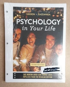 Psychology in Your Life, Third Edition, Loose Leaf, Gazzaniga, Norton, 2019 - Picture 1 of 2