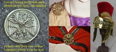 Латунный Римский Императорский Золотой Орел для офицерской брони художественный шлем нагрудник щит - Изображение 1 из 2