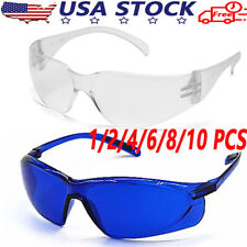 Clear/Blue Safety Glasses Protective Lens Sunglasses Work Z87 Lot of 12