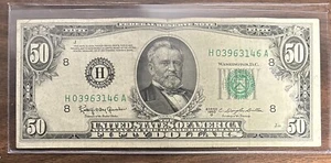 1950 St. Louis H Note 50$ Dollar Bill 50BL35 - Picture 1 of 2