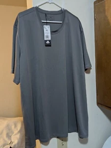 HIGH QUALITY ADIDAS SILVER/GRAY CASUAL STYLE T-SHIRT NEW W/TAGS 3XL BIG & TALL - Picture 1 of 15