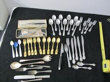 Baby Spoon lot w/ Gerber Wiss Scissors 43 pc. lot fork + vintage silverplate
