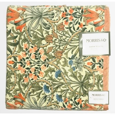 Toalla de baño William Morris Co Woodland Weeds Coral Grn 1 pieza terciopelo nueva con etiquetas elige la cantidad Foto 1 de 4